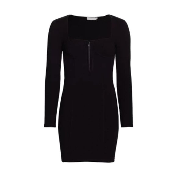 Jonathan Simkhai Standard Pia Bustier Ribbed Mini Dress in Black Size M - Picture 7 of 12